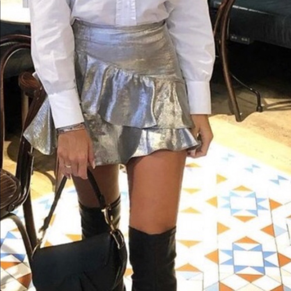 Zara silver skort